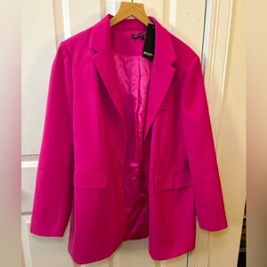 NWT Nasty Gal Oversized Pink Blazer. Women US Size 10